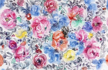 Festive Flower Patterns VI by Li Bo art print