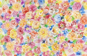 Festive Flower Patterns VII by Li Bo art print