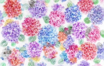 Festive Flower Patterns XI by Li Bo art print