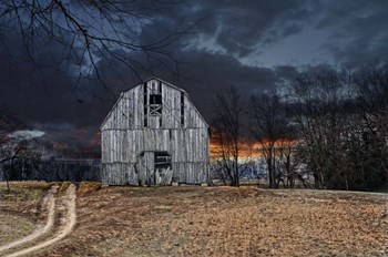 Sunset Barn by Lori Hutchison art print