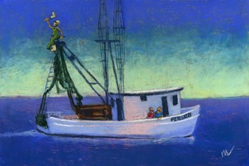 Captain&#39;s Going Through Some Issues by Marie Marfia Fine Art art print