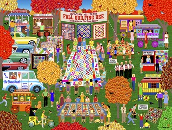 Quilting In The Square by Mark Frost art print
