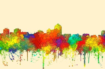 Albuquerque New Mexico Skyline-SG by Marlene Watson art print
