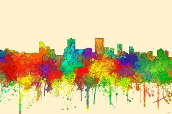 Anchorage Alaska Skyline-SG by Marlene Watson art print