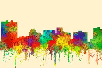 Arlington Texas Skyline-SG by Marlene Watson art print