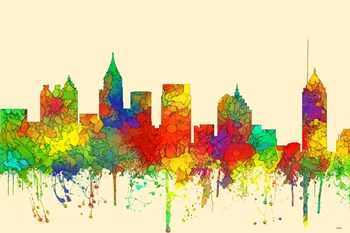 Atlanta Georgia Skyline-SG by Marlene Watson art print