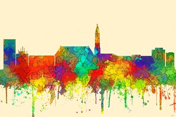 Cheyenne Wyoming Skyline-SG by Marlene Watson art print