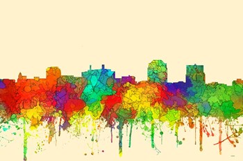 Colorado Springs Colorado Skyline-SG by Marlene Watson art print