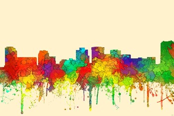 Norfolk Virginia Skyline-SG by Marlene Watson art print