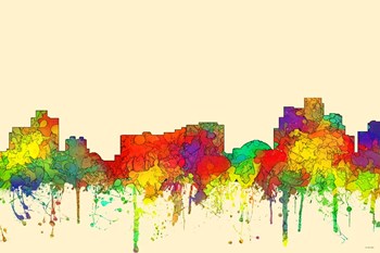 Reno Nevada Skyline-SG by Marlene Watson art print