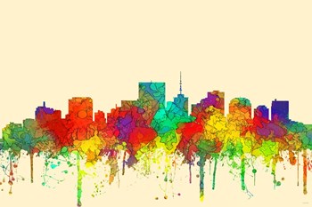 Richmond Virginia Skyline-SG by Marlene Watson art print