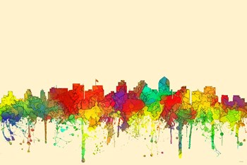 San Diego California Skyline-SG by Marlene Watson art print