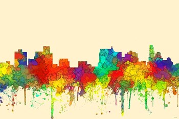 Springfield Illinois Skyline-SG by Marlene Watson art print