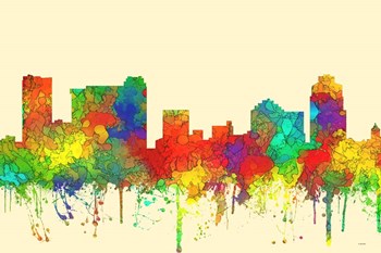 St Petersburg Florida Skyline-SG by Marlene Watson art print