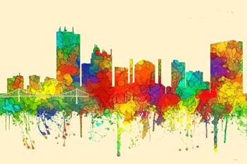 Toledo Skyline-sg by Marlene Watson art print