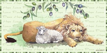 Lion and Lamb by Anita Phillips art print