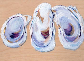 Three Oysters by Anne Seay art print