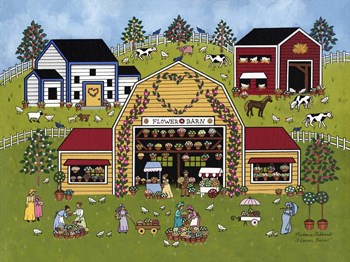 Flower Barn by Medana Gabbard art print