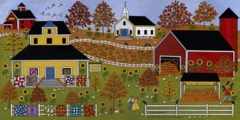 Mamas Quilts And Papas Pumpkins by Medana Gabbard art print