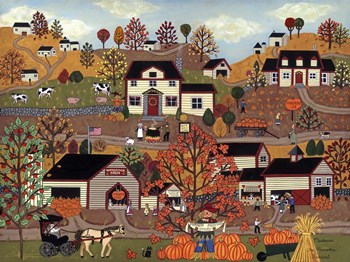 The Pumpkin Festival by Medana Gabbard art print