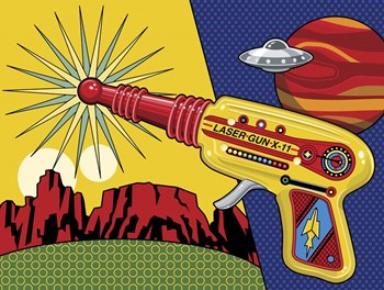 Vintage Toy Laser Gun by Ron Magnes art print