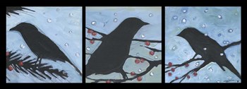 Winter Bird Triptych by Tim Nyberg art print