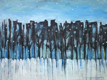 Winter Treeline With Berries by Tim Nyberg art print