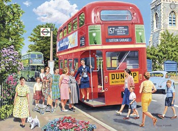 The Bus Conductress by Trevor Mitchell art print