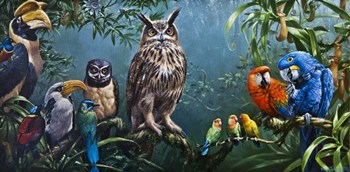 Bird Gathering by Michael Jackson art print