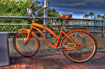 Orange Bike by Robert Kaler art print