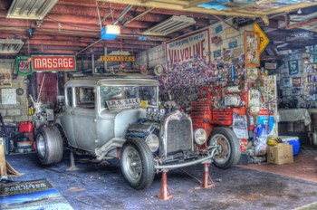 Olsens Garage by Robert Kaler art print