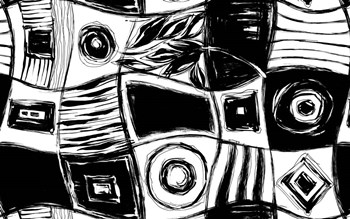 Circles and Rectangles by Stessi art print