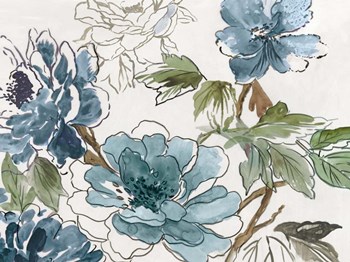 Blue Floral II by Asia Jensen art print