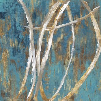 Teal Abstract II by PI Galerie art print