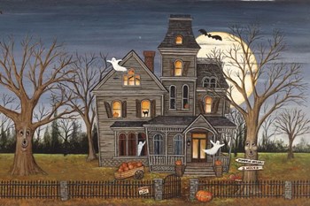 Haunted House by David Carter Brown art print