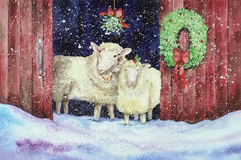 Christmas Sheep by Kathleen Parr McKenna art print