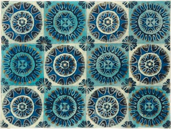 Floral Tile Suzani Print by Wild Apple Portfolio art print