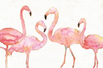 Flamingo Fever I no Splatter by Anne Tavoletti art print