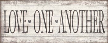 Love One Another Wood Sign by Jen Killeen art print