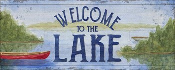 Lake Living Panel I (welcome lake) by Tara Reed art print