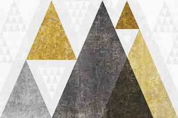 Mod Triangles I Gold by Michael Mullan art print