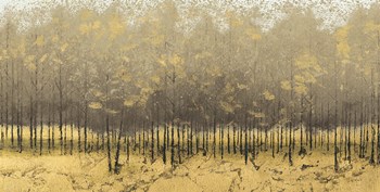 Golden Trees III Taupe by James Wiens art print