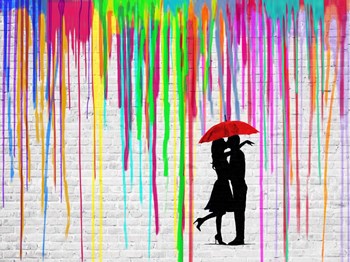Romance in the Rain by Masterfunk Collective art print