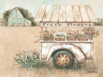 Fresh Flowers for Sale by Pam Britton art print