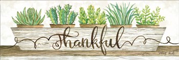 Thankful Succulent Pots by Cindy Jacobs art print