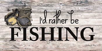 I&#39;d Rather be Fishing by Robin-Lee Vieira art print