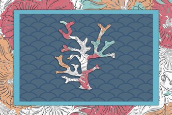 Sea Side BoHo - Coral by LightBoxJournal art print