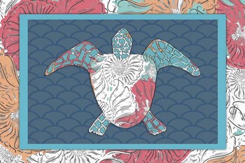 Sea Side BoHo - Turtle by LightBoxJournal art print