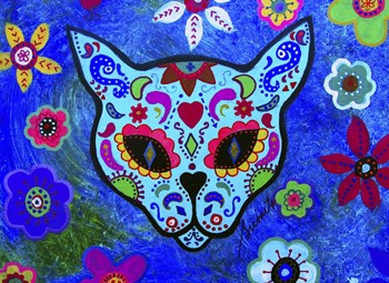 El Gato Face Meow by Prisarts art print
