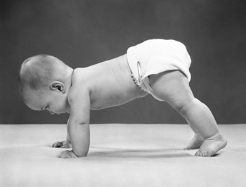 1950s Baby Girl Push Up by Vintage PI art print
